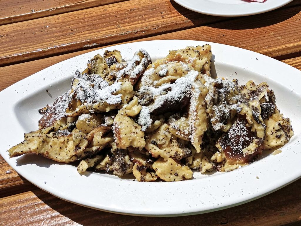 Kaiserschmarn is the best food on a hiking trip in the Austrian alps.