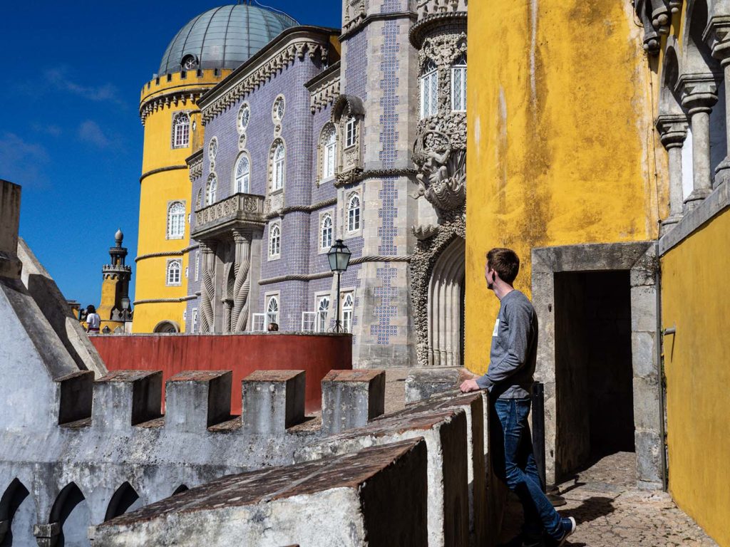 This castle in Sintra, Portugal is the most colorful castle we have ever visited on our travels.