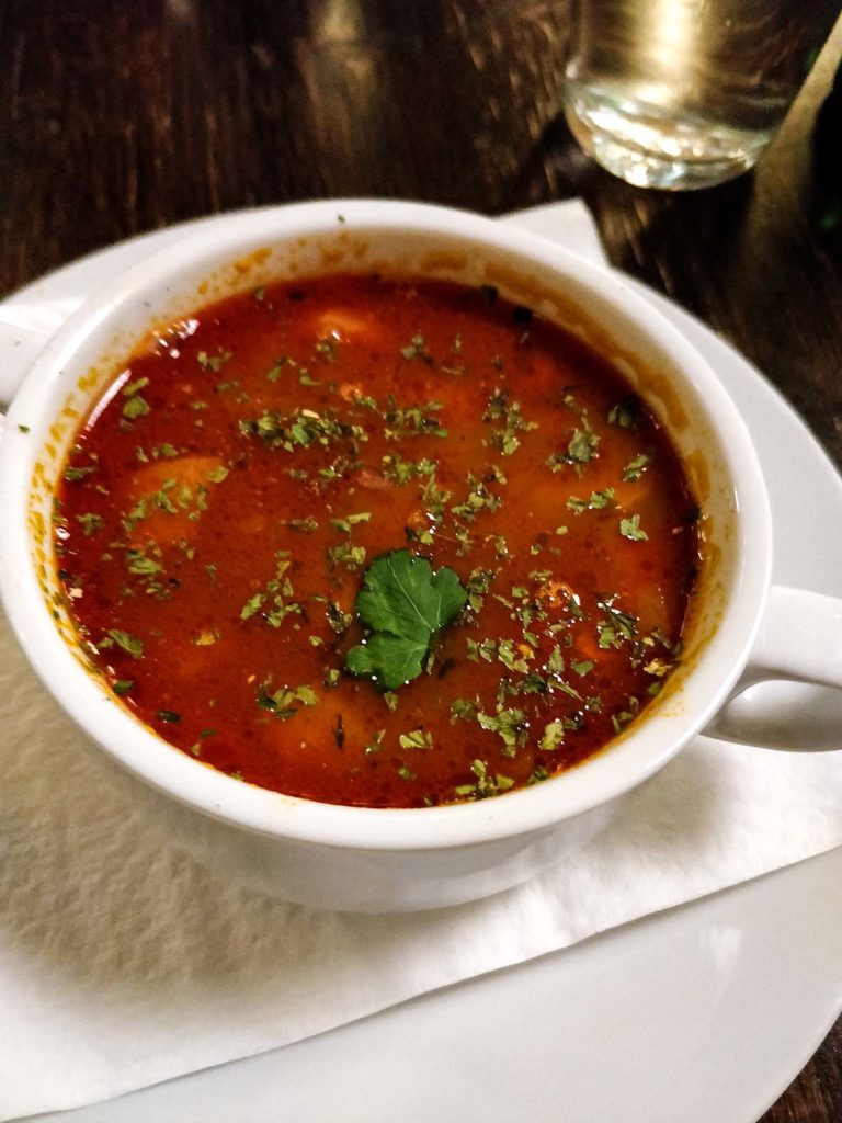 Vegan Hungarian red soup