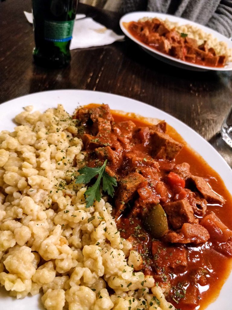 Vegan traditional hungarian bean goulash 